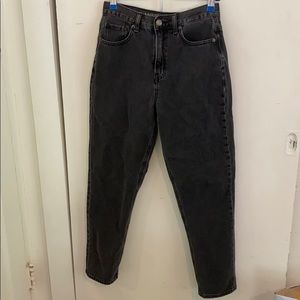 Black high waisted mom jeans
